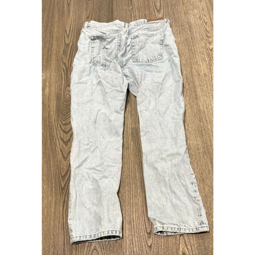 Topsop Womens Straight Jeans Mid Rise Button Fly Denim Light Wash Blue Size 30 - Picture 11 of 11